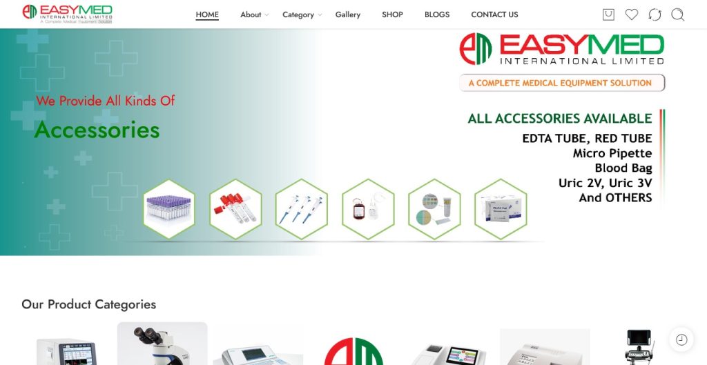 Easymed International Limited | Website Development